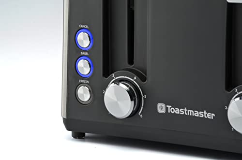 Toastmaster 4-Slice Fast Toaster, Stainless And Black, Tm-49Ts #TOP2