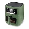 Tognana Iridea,Friggitrice ad aria 8L, doppia resistenza, display digitale, timer, 80-200°C, finestra, 2000W, Verde Salvia