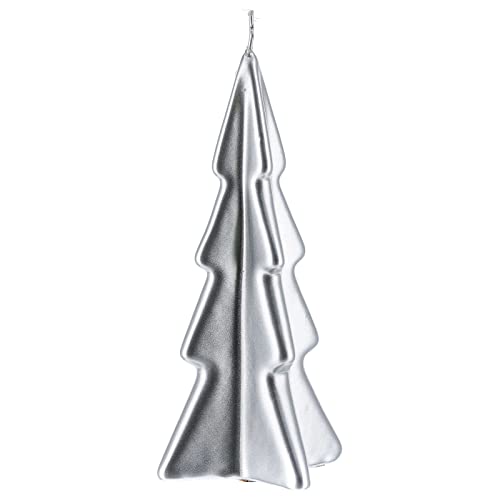 Holyart Silver Tree Christmas Candle Oslo 6 in