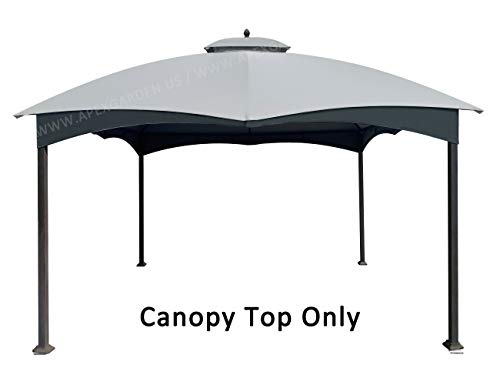 Apex Garden Replacement Canopy Top For Lowe's Allen Roth 10X12 Gazebo #Gf-12S004B-1 (Grey) #TOP2