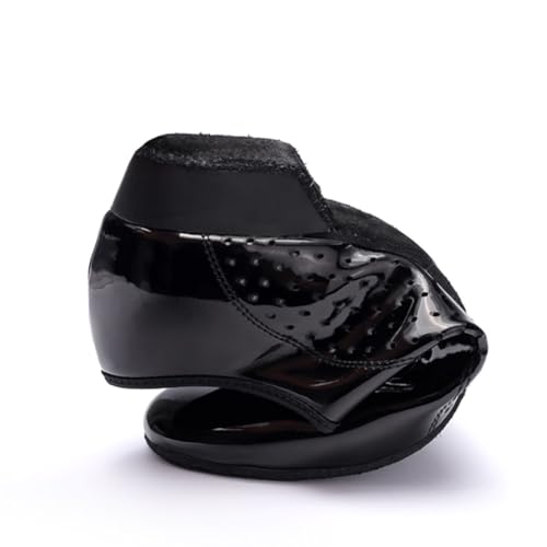 HIPPOSEUS Boy's Ballroom Dance Shoes Black Tango Salsa Latin Dancing Teaching Shoes,Model KCBD4