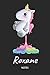 Roxane - Notes: Noms Personnalisé Carnet de notes / Journal pour les filles et les femmes. Kawaii Licorne pétant arc-en-ciel. Accessoires de licorne ... cadeau original anniversaire femme.