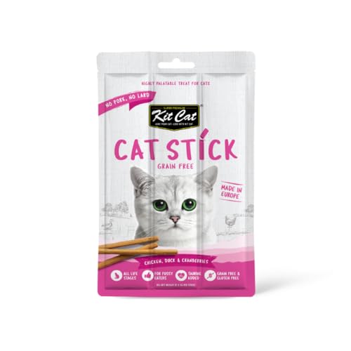 Kit Cat Sticks Treat Atlantic Salmon 15g - Chicken duck & cherry