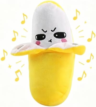 Interactive Music Plush Toy, Stuffed Fruit Musical Sensory Toy, interactive Musical Doll with Sounds, Cute Learning Educational Stuffed Fruit Musical Toys forToddlers Kids Birthday Gift (Banana)