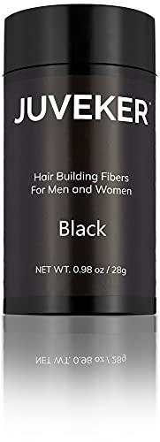 Instant Hair Building Fibers & Hair Loss Concealer for Men & Women - 28 Grams 0.98 oz (BLACK) - Thicken Thinning Hair, Cover Scalp and Bald Spots, Shampoo Away, Undetectable, For All Hair Types