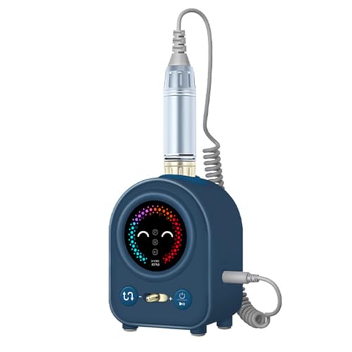 WJSKYDM Multifunctional Desktop Cordless Nail Drill with Bit Holders, 35000RPM E-File with Elegant Design for All Manicure Shaping & Gel Removal, Ideal for Nail Artists & Home Use,Green