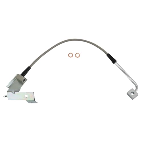 Image of TRQ Front Performance Brake Hose Set Compatible with 2002-2005 Dodge Ram 1500