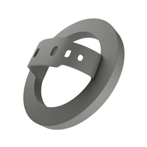 Image of RIGGEAR Soft Silicone Magnetic Phone Grip, Finger Loop Ring Holder Compatible with MagSafe iPhone Models and Magnetic Phone Cases (Grey)