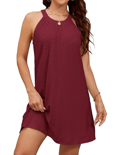 StylSense Strandkleid Damen Sommerkleid Leicht Bikini Cover Up Strandponcho Bademode Kleider Casual Trägerkleid