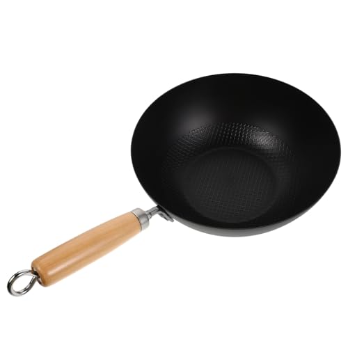 GLEAVI Small Iron Pot Japanese Wok Pan Bottom Cooking Home Kitchenware Fry Pans Gas Stove Wok Traditional