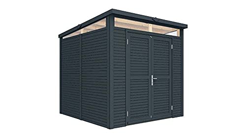 Alpholz Gartenhaus Holz Gerätehaus Unterstand WoodlinePent Rhombus Pulto | Material: Fichte | Mit Pultdach und modernen… – Bild 4