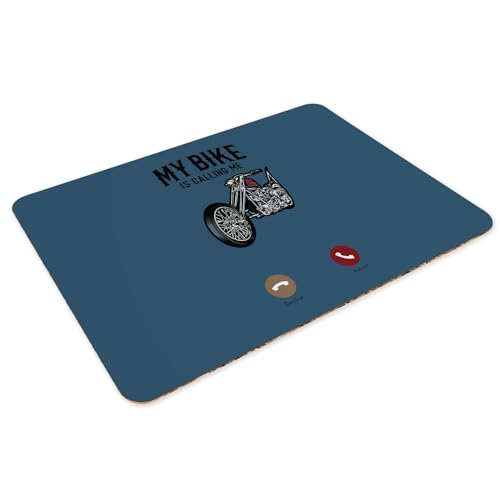 Sets de table bleu dessous en liège napperons grand format