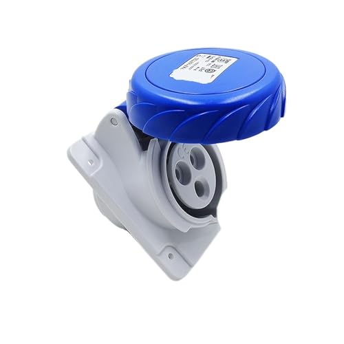 PKF16F723 250V Waterproof Concealed Italic Industrial Socket (16A 6h IP67 3P Blue)