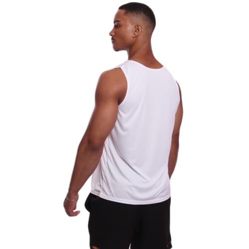 Regata Lisa Proteção Solar UV Térmica Camiseta Treino (BR, Alfa, M, Regular, Branco)