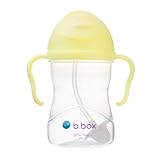 b.box Trinklernbecher Für Jeden Winkel | Flip-Top, Schwerer Strohhalm, Griff, Auslaufsicher | BPA-Frei & für Spülmaschine | Ab 6 M | 240 ml, Gelb