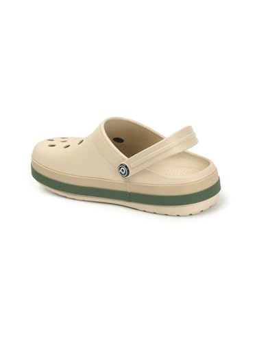 Image of Carlton London Men's Perforated Two-Tone Slip-On Clogs - Lightweight, Breathable, & Waterproof Comfort Footwear for Men | Anti-Slip EVA Rubber Clogs with Backstrap for Indoor, Outdoor, & Beach Wear