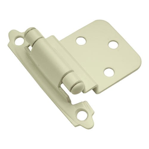 Hickory Almond Powder P143-A3 3/8" Inset Self-Closing Cabinet Hinges, 1 Pair #TOP2