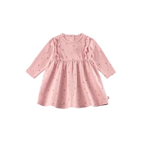 Soft Cotton Long-Sleeved Baby Dress with Flowers Cover