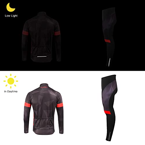 Chaqueta ciclismo térmica hombre XL rojo y blanco miniatura 7