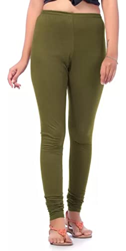 Image of Women's Cotton Chudidar Leggings | Stretchable | High Rise | Full Length | Soft & Comfortable | Ethnic Wear Bottom
