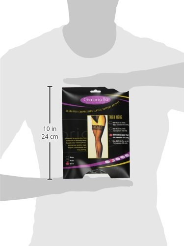 Image of GABRIALLA Graduated Microfiber Compression Thigh High Stockings (25-35 mmHg) H-306 2 Pack