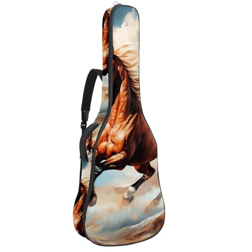 Housse de protection pour guitare acoustique avec finition cheval