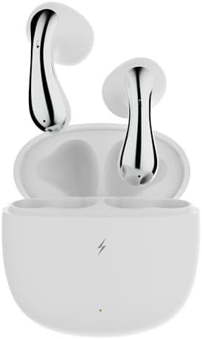 Fire-Boltt Newly Launched Aero Lite TWS Earbuds Custom EQ Wireless Bluetooth 5.4 Music & App Support 50H Playtime Fast Charging Case 50ms Low Latency for Gaming Touch Controls Polar White