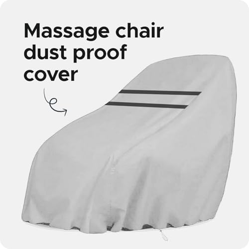 Image of Massage Chair Cover - Full Body Protector for Massage Chair - Dustproof & Scratch-Proof for Pets, Cats & Dogs - Polyester Material (Silver)