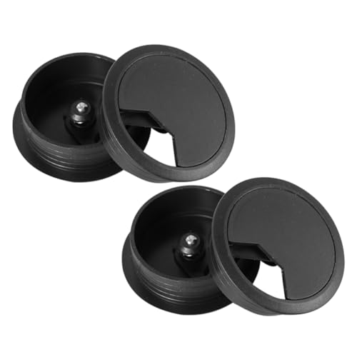 2pcs tapas para orificios de cables en escritorio para organizar cables bajo escritorios de computadora fácil instalación diseño simple para espacio de trabajo limpio miniatura 1