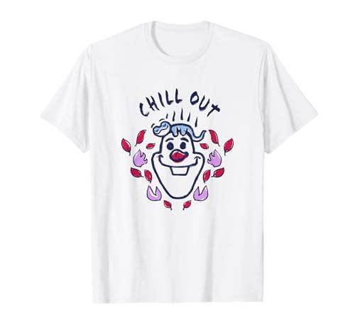 T-shirt Olaf & Bruni Disney Reine des Neiges portrait chill out pour fan