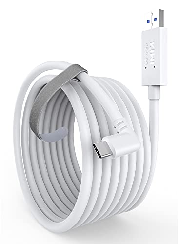 Image of KIWI design USB C Link Cable Accessories, 16 Feet /5M, with Signal Amplifier Compatible with Quest 2 (16FT Light Gray)