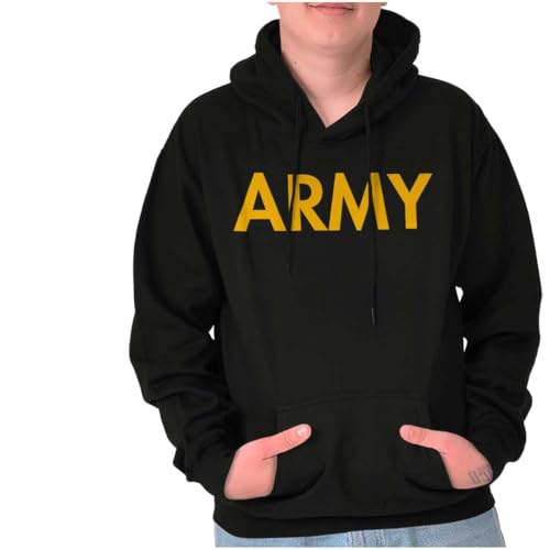 Brisco Brands Army Military Physical Training PT Exercise Workout Hooded Sweatshirt