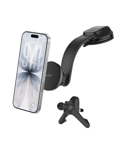Cargador Coche Magnético Belkin Soporte Salpicadero para Viajes con iPhone 17 y Pixelsnap