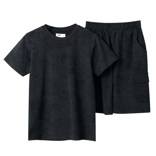 Baby Boys Girls Tie Dye Sport Clothes Fashion Color Prints Pullover Tops Short with Pocket Cool Style Outfit 2Pcs Chicken Costume toddlerBlack