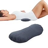 COMFYTHERA Lumbar Support Pillow for Sleeping Memory Foam Lumbar Support Cushion for Lower Back Pain Relief, Back Support Bed Pillow Waist Support (Dark Grey, Small)