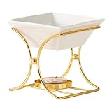 AMSLSIU Quemador de aceites Esenciales Que Libera Aromas de Forma Continua, creando un Espacio Acogedor en la Sala de Estar o el Dormitorio, SPA, Yoga, meditación, difusor de, Oro, 9.3 x 9.4 cm
