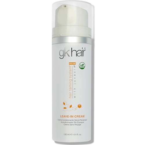 GK HAIR Vegan leave in conditioner for dry damaged hair (4.4 Fl Oz/130ml) Conditioning Hydrating Smoothing Moisturizing & Frizz Control For Dry Damaged Hair Taming before Swimming or Exercise