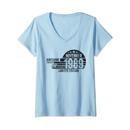 Regalo De Cumpleaños, Impresionante Desde Noviembre 1989 Camiseta Cuello V