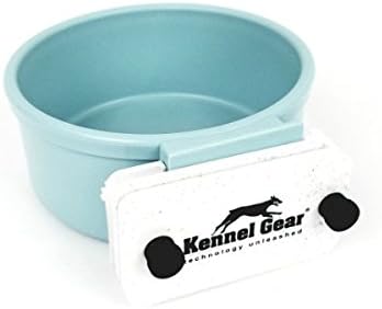 Kennel-Gear 20 oz Plastic Dog or Cat Bowl Kit, Slate Blue