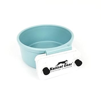 Kennel-Gear 20 oz Plastic Dog or Cat Bowl Kit, Slate Blue