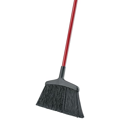 Libman Commercial 997 Wide Commercial Angle Broom, 55" Length, 15" Width, Black/Red (Pack Of 6) #TOP7