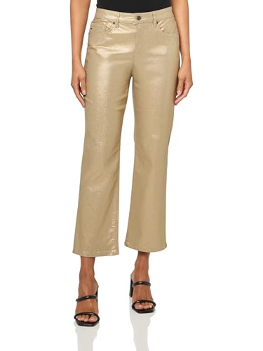 Tommy Hilfiger Women's 5 Pocket Straight Gold Foil Ankle Length Pant