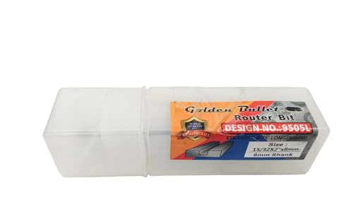 Image of Golden bullet pro straight Router bit 50mm /2 inch long ,with 8mm shank | (9505L (cutting dia 12mm X cutting length 50mm))