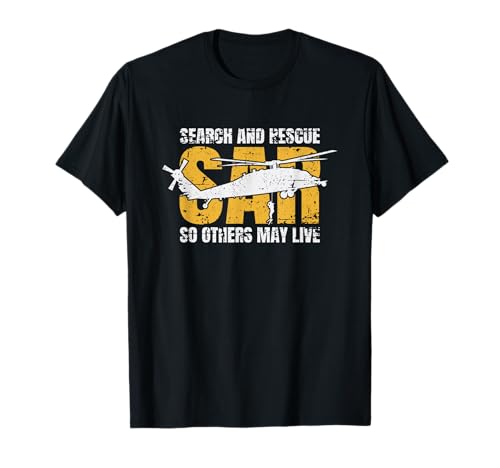 Search and Rescue Helicopter SAR Vintage Distressed Design T-Shirt