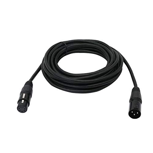 (5m) DMX Stage Light Cable,DJ XLR Cable,SinLoon 3-Pin Male XLR to 5-Pin Female XLR DMX Turnaround Connection for Moving Head Light Par Light Spotlight with XLR Input & Output (3Male)