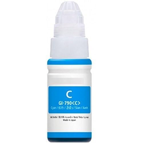 Image of GI-790 Compatible for Canon Pixma Ink Suitable for G1000, G1010, G1100, G2000, G2002, G2010, G2012, G2100, G3000, G3010, G3012, G3100, G4000 Printers (GI-790 Cyan Ink 1 Pcs)