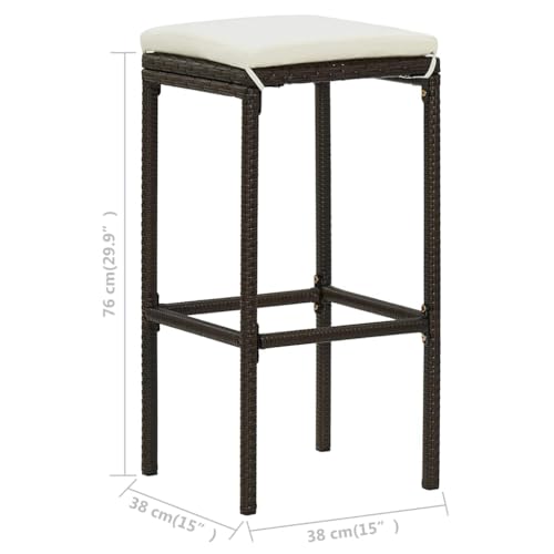 Tabourets de bar en rotin pour créer un coin repas convivial