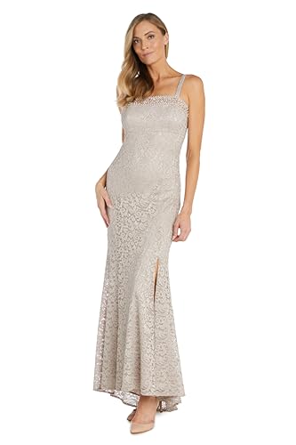 R&M Richards Women's Luxe Pearl Grace Gown Set2