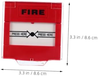NUOBESTY 2 adet manuel sıfırlama düğmesi, kırmızı acil durum çağrısı, kolay kurulum, yüksek görünürlük, ev, ofis, odalar için güvenlik sistemleri ile uyumlu - Görsel 2