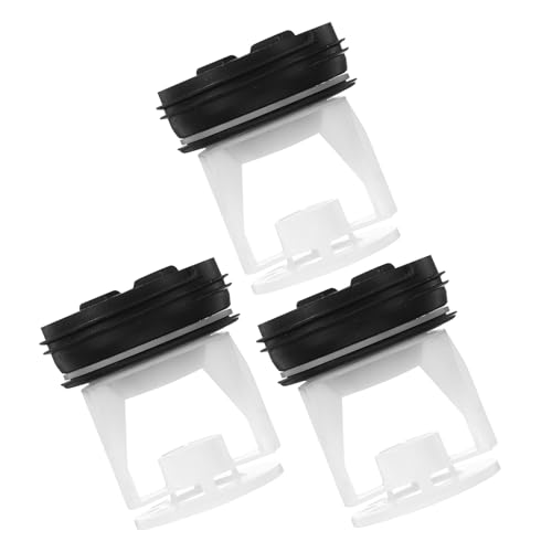 SHINEOFI Tapón de Drenaje de Lavadora Filtro de 3 Orificios, Plástico Resistente, Rosca de 5,7 Cm, Pack de 3 Unidades, Repuesto para Bomba de Drenaje y Filtro de Pelusas, Compatible
